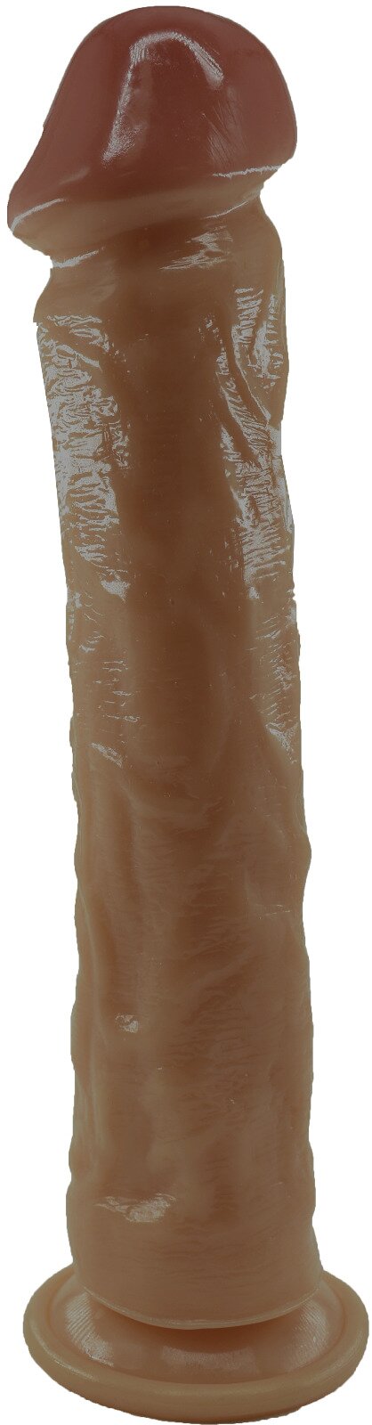 Guilty Toys Dildo Realist Big Jim cu Ventuza PVC Caramel 27.5 cm