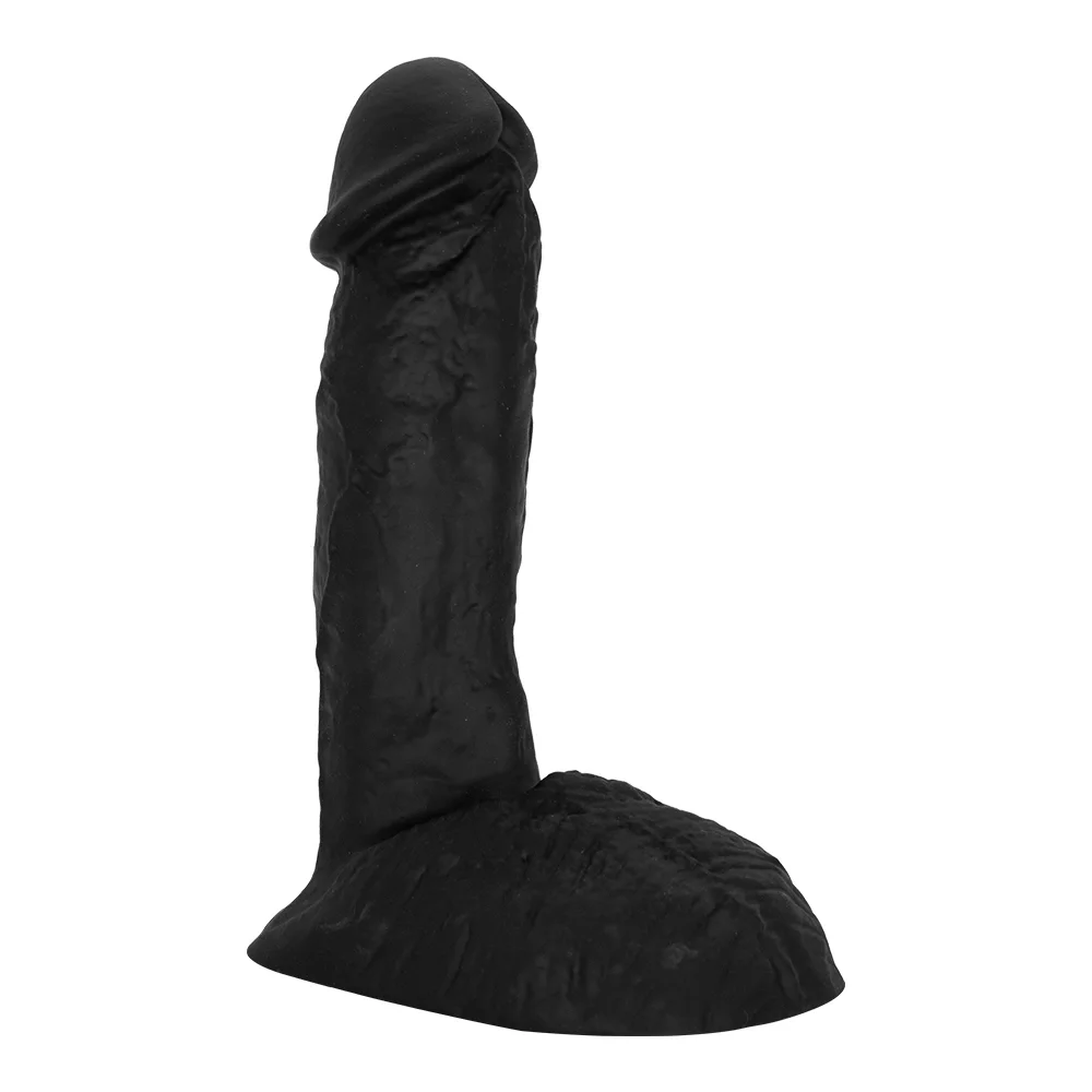 Guilty Toys Dildo Realist Dario cu Ventuza Silicon Lichid Negru 17.2 cm