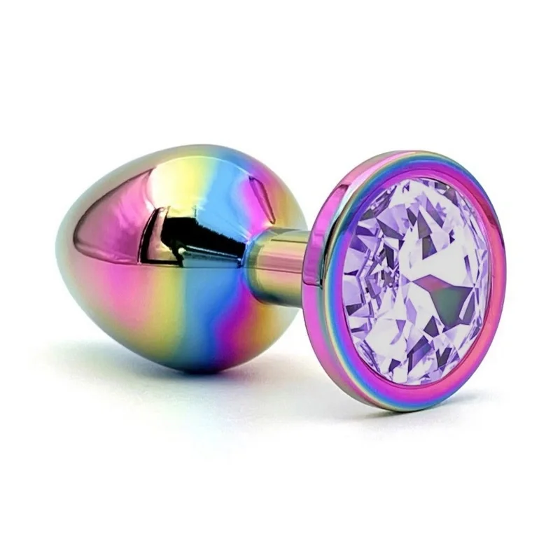Guilty Toys Dop Anal Metalic Small Multicolor Piatra Mov Deschis