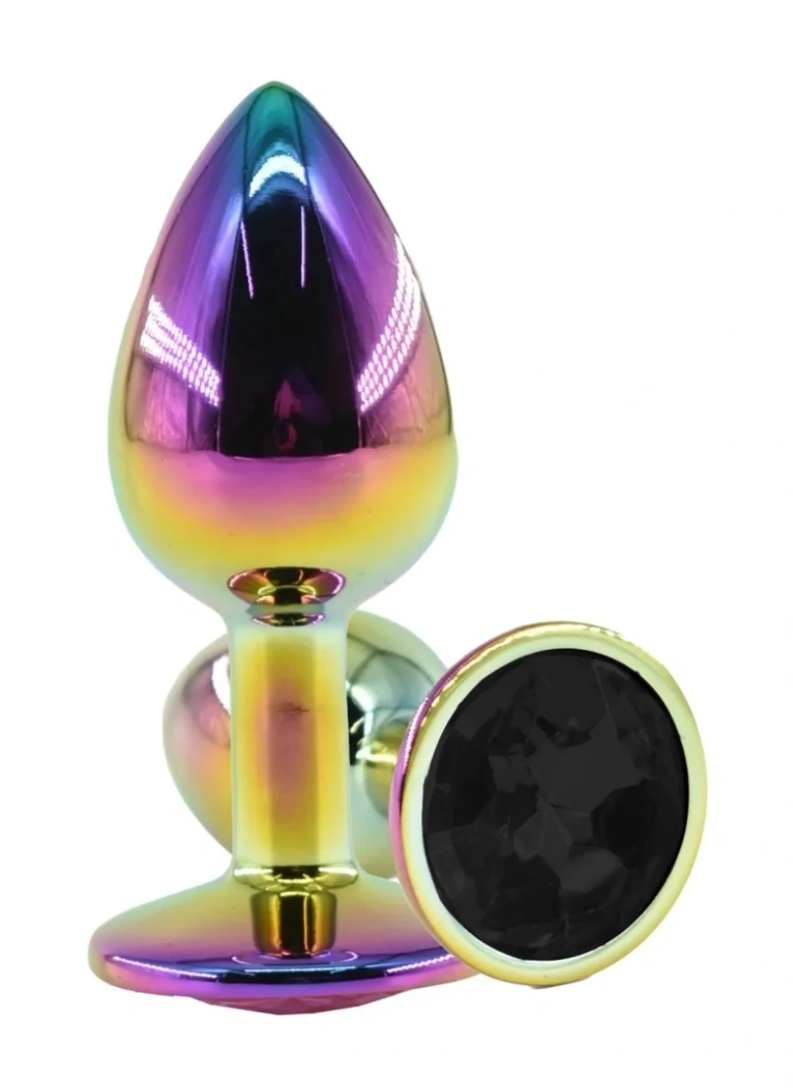 Guilty Toys Dop Anal Metalic Small Multicolor Piatra Neagra