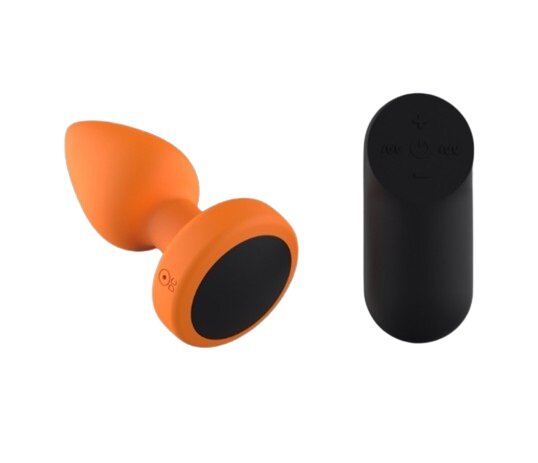 Guilty Toys Dop Anal Orion 7 Moduri Vibratii 4 Intensitati Silicon USB Remote Control Portocaliu/Negru 9.4 cm Cosmic Love