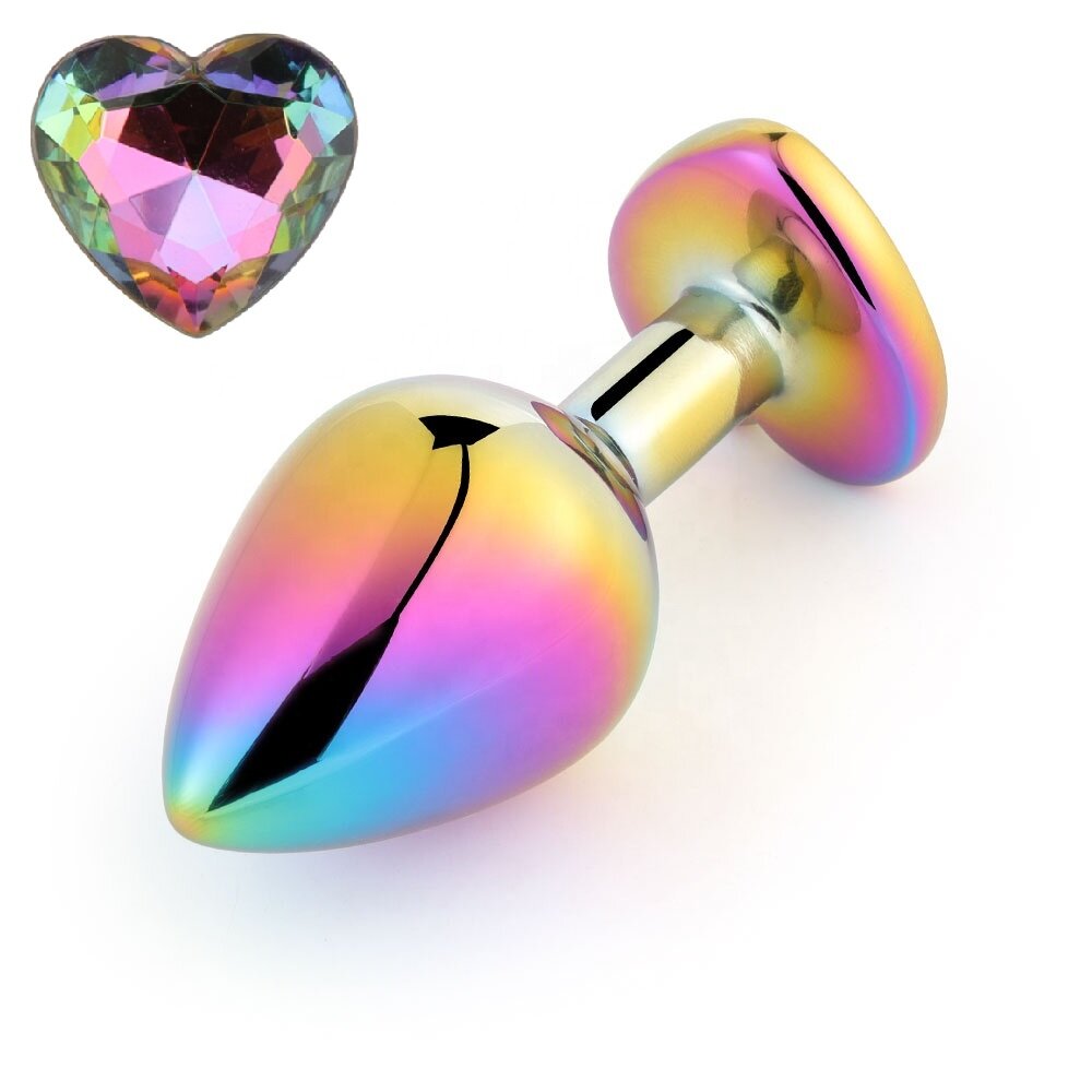 Guilty Toys Dop Anal Rainbow Buttplug Medium Heart Shape Multicolor