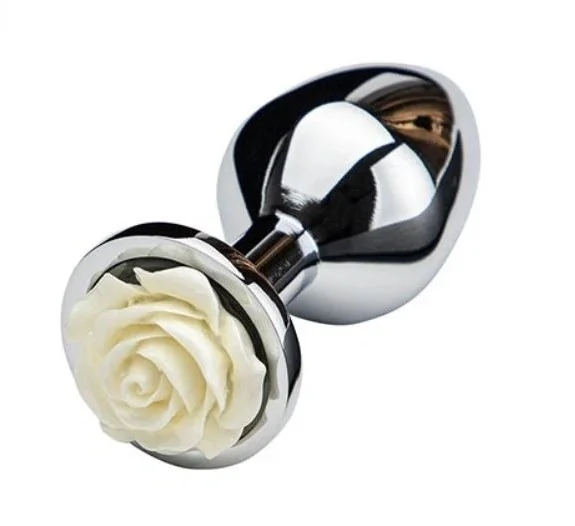 Guilty Toys Dop Anal Rose Pleasure Medium Argintiu/Alb