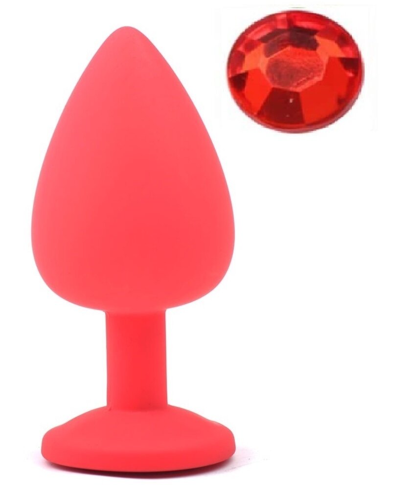 Guilty Toys Dop Anal Silicone Buttplug Large Rosu/Rosu