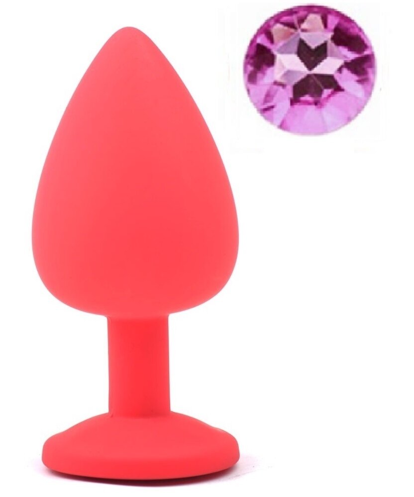 Guilty Toys Dop Anal Silicone Buttplug Large Silicon Rosu/Roz