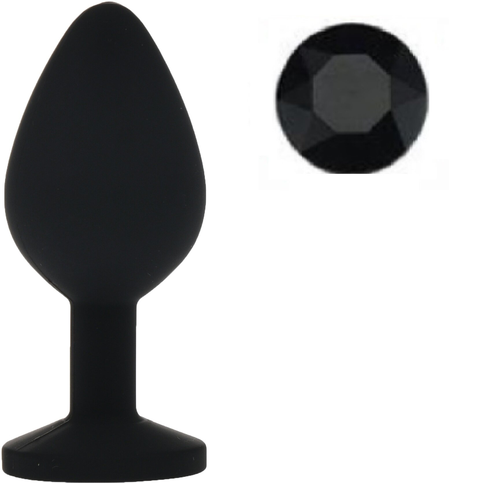 Guilty Toys Dop Anal Silicone Buttplug Medium Negru/Negru