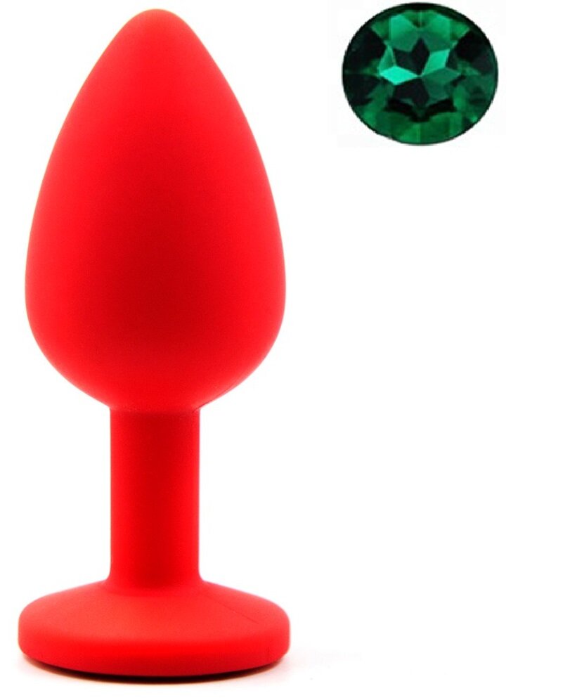 Guilty Toys Dop Anal Silicone Buttplug Small Rosu/Verde
