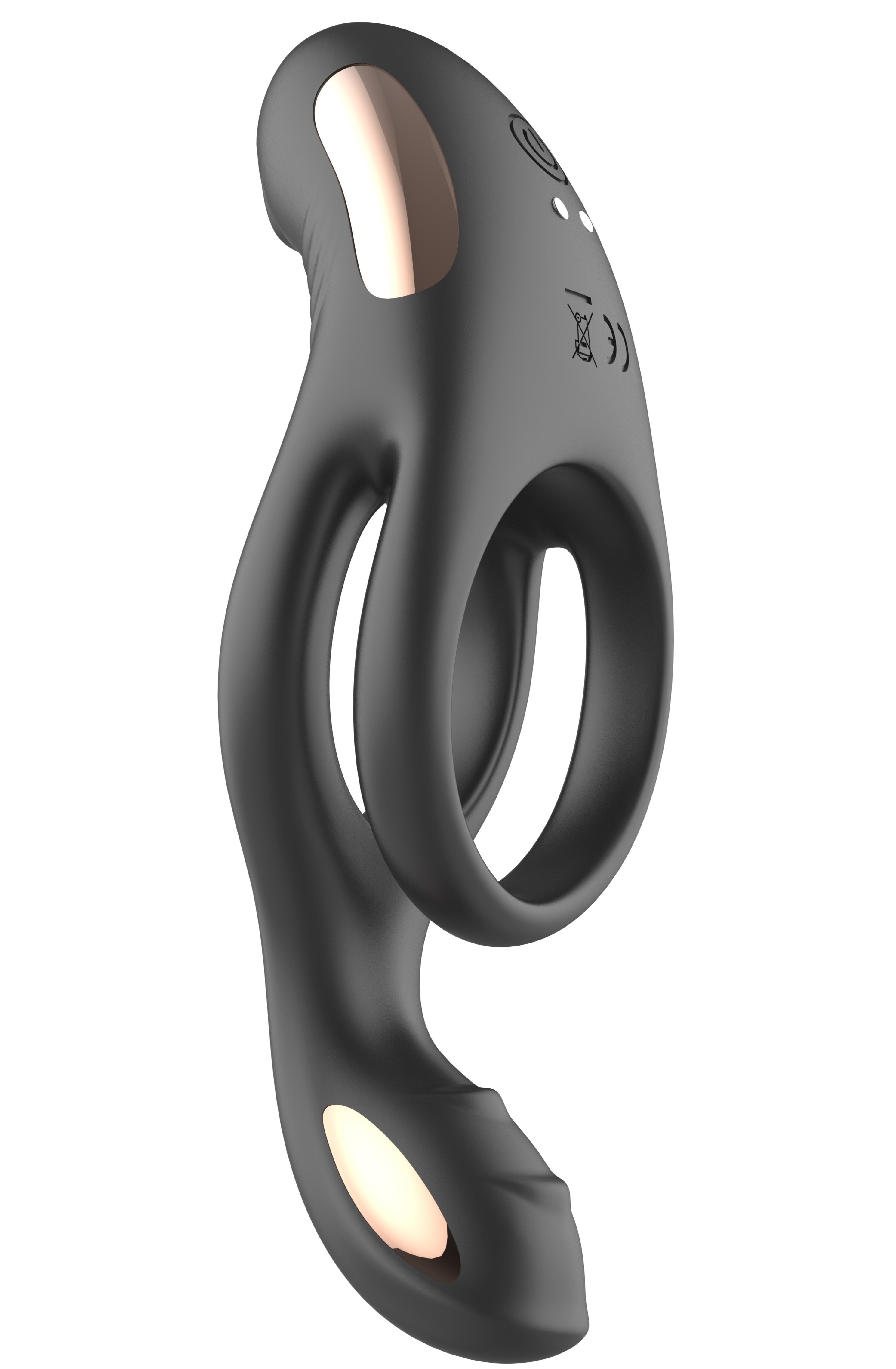 Guilty Toys Inel Penis Jakob 10 Moduri Vibratii Silicon USB Magnetic Negru