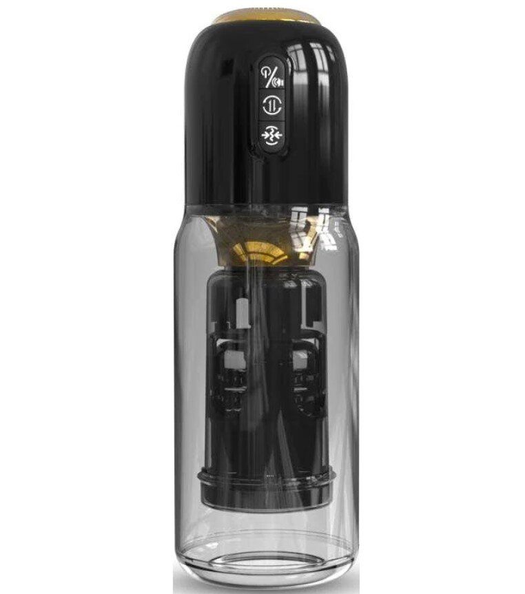 Guilty Toys Masturbator Alden 8 Moduri Rotatii 3 Moduri Suctiune TPE USB Transparent 28 cm