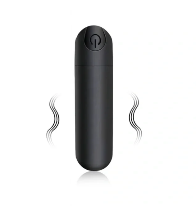 Guilty Toys Mini Glont Vibrator VibeX 10 Moduri Vibratii ABS USB Negru 7.5 cm