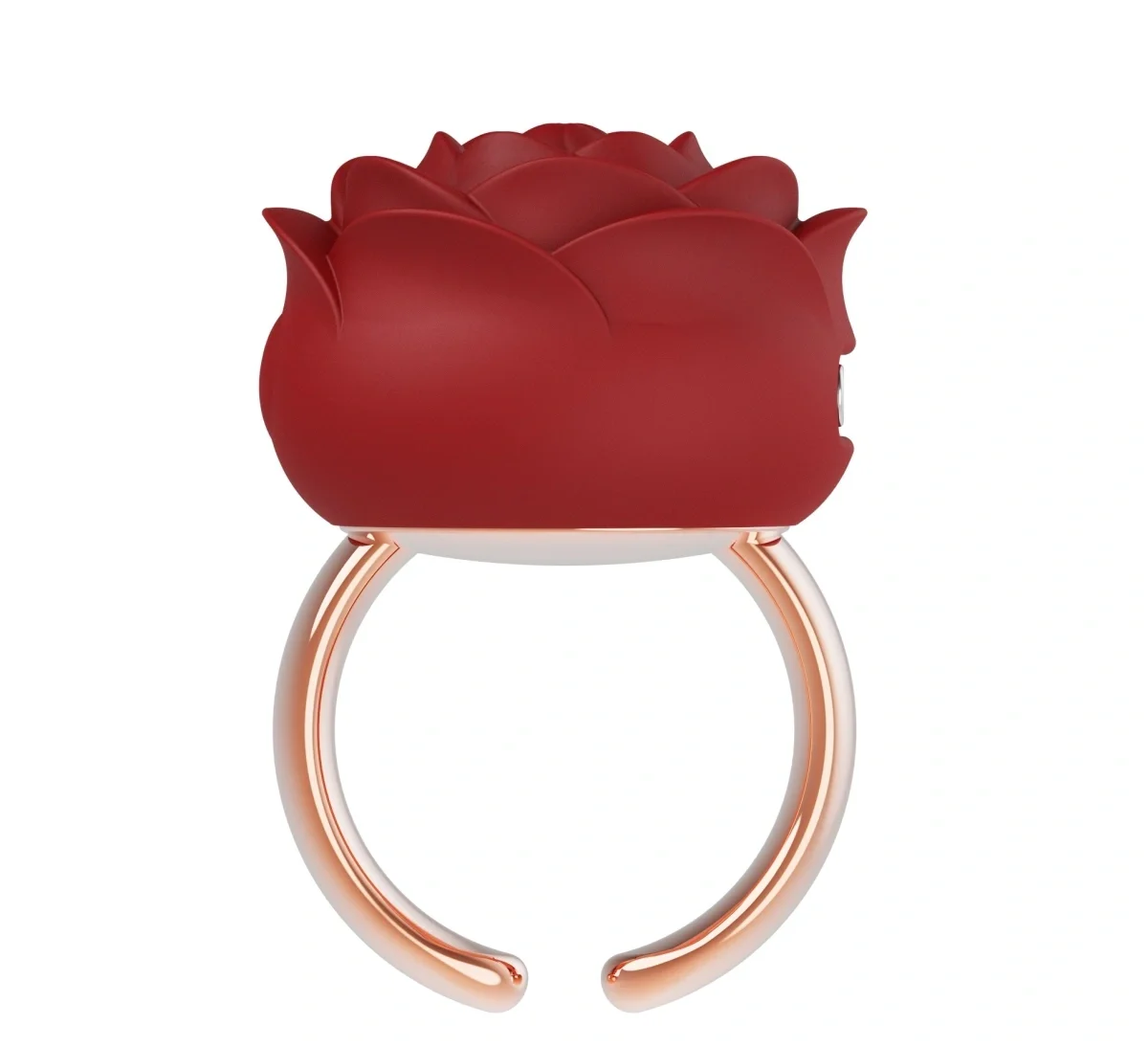 Guilty Toys Mini Vibrator Rose Ring 9 Moduri Vibratii Silicon USB Magnetic Rosu