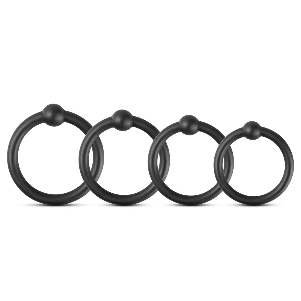 Guilty Toys Set 4 Inele Erectie Quattro Silicon Negru