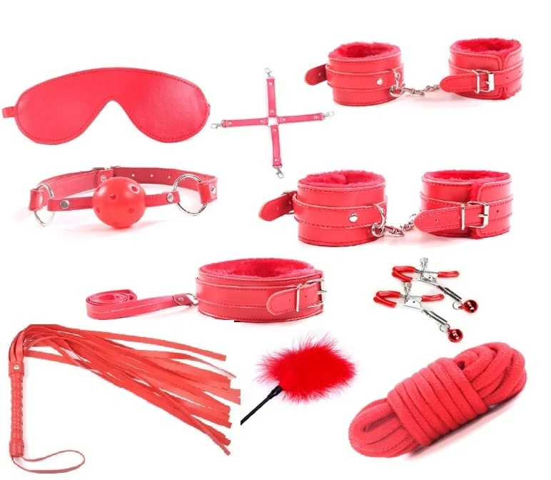 Guilty Toys Set BDSM 10 Piese Sublime Surrender Rosu