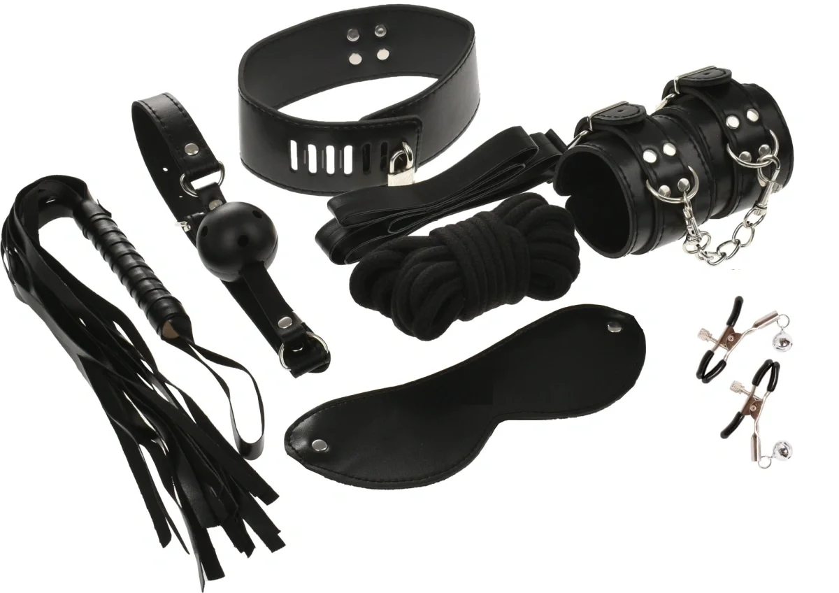 Guilty Toys Set BDSM Tease Me 7 Piese Negru