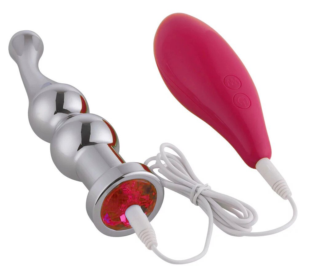 Guilty Toys Vibrator Anal Metalic cu Telecomanda 10 Moduri Vibratii 15 cm