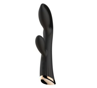 Guilty Toys Vibrator Iepuras India 9 Moduri Vibratii Functie Incalzire Silicon USB Negru 20.3 cm Glamour