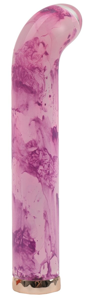 Guilty Toys Vibrator Marble Vibe 10 Moduri Vibratii Sticla USB Magnetic Alb/Roz 9 cm Glamour