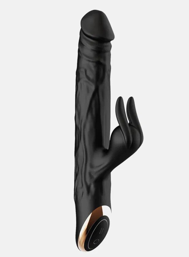 Guilty Toys Vibrator Midnight Rabbit 10 Moduri Thrusting 10 Moduri Vibratii Silicon USB Negru 24.5 cm Glamour
