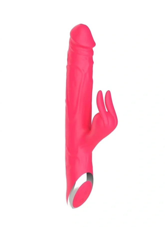 Guilty Toys Vibrator Midnight Rabbit 10 Moduri Thrusting 10 Moduri Vibratii Silicon USB Rose 24.5 cm Glamour