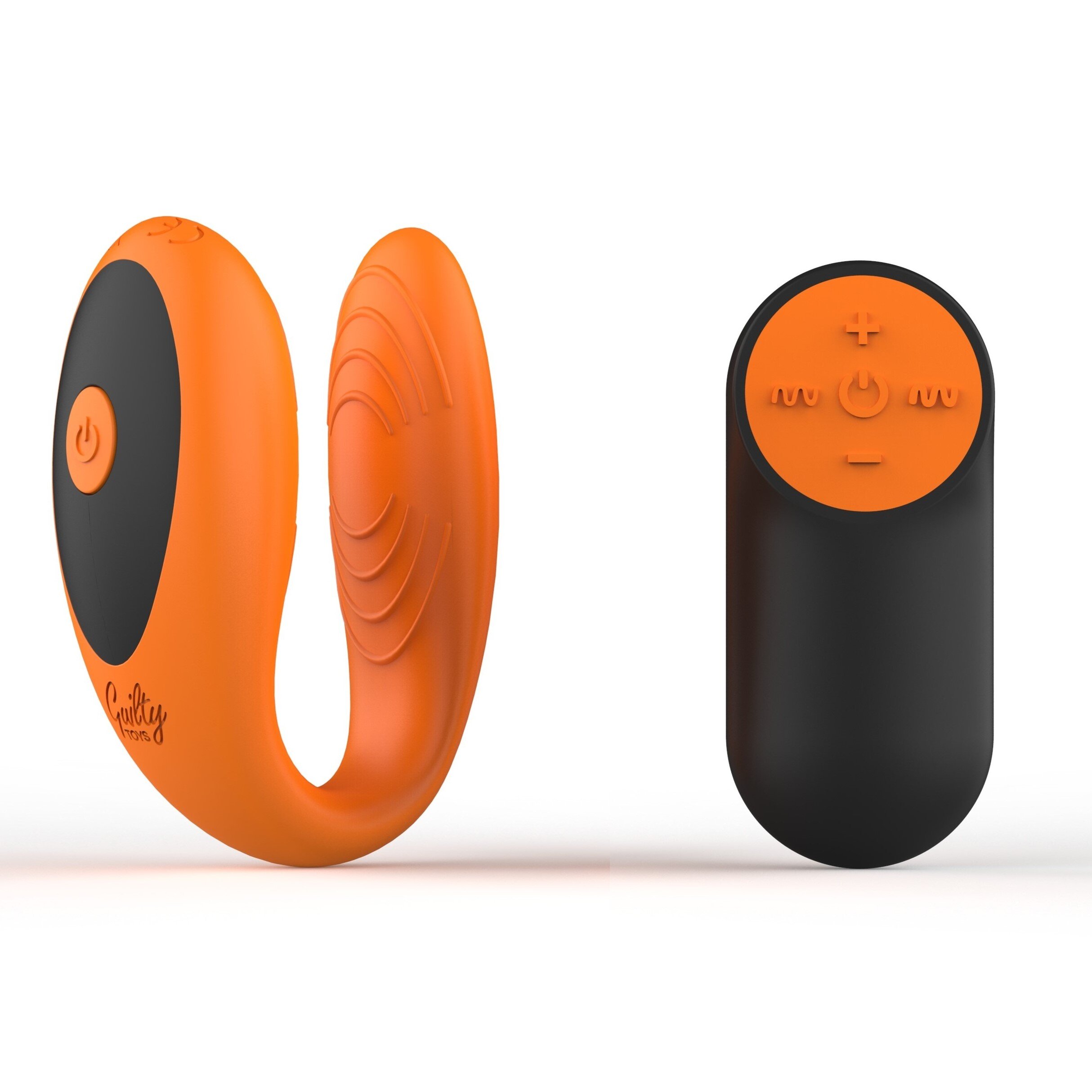 Guilty Toys Vibrator Uranus 7 Moduri Vibratii 4 Intensitati Silicon USB Remote Control Portocaliu/Negru Cosmic Love