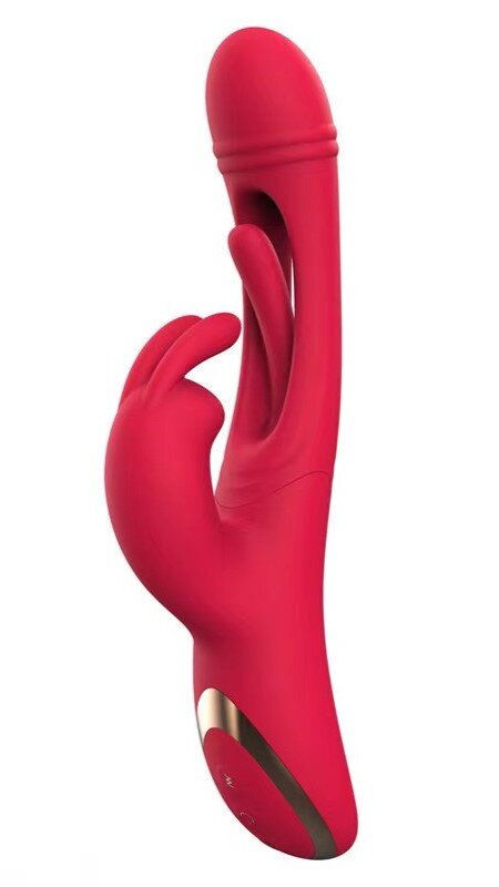 Guilty Toys Vibrator Yara Vibrating & Tapping Silicon USB Magentic Rosu 24.1 cm Sexxify