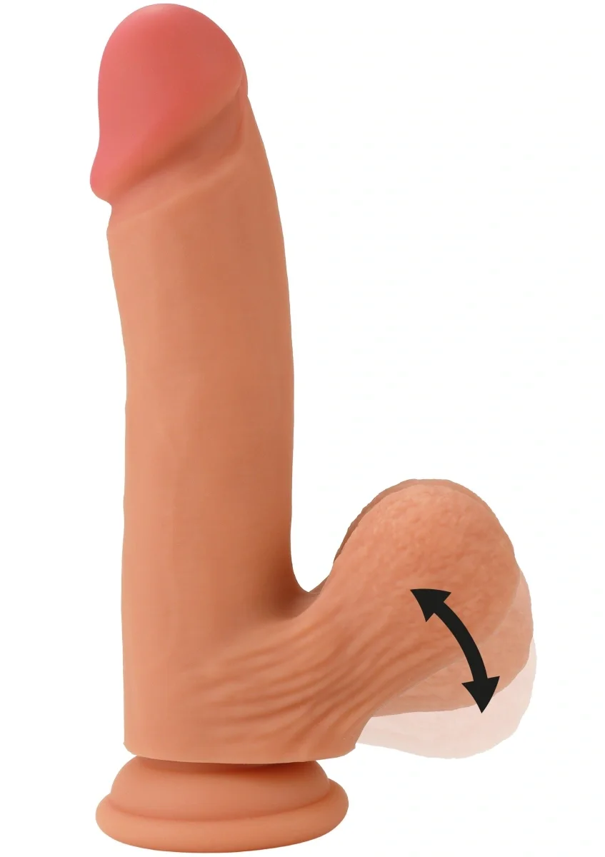 Hidden Desire Dildo Realist Inferno Swinging Balls Silicon Lichid Dubla Densitate Natural 21 cm