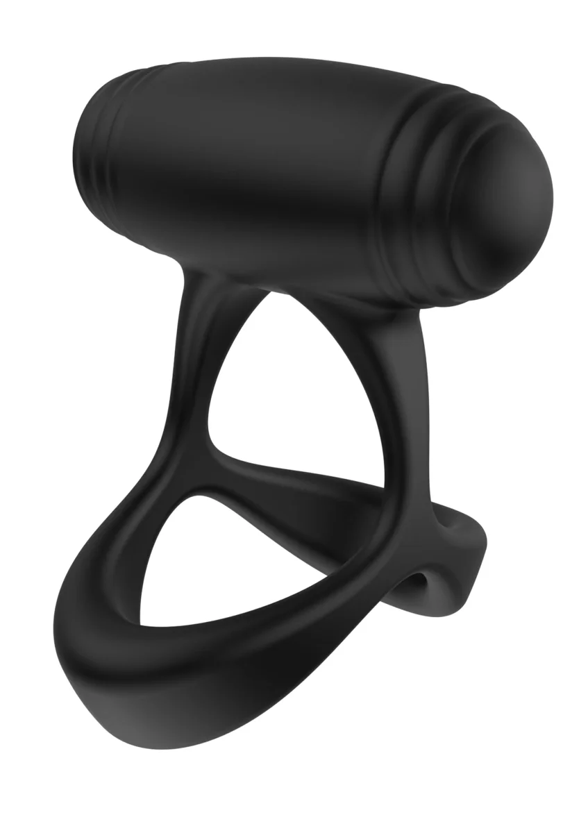 Hidden Desire Inel de Penis Optima Cross Expert C-Ring 10 Moduri Vibratii Silicon USB Magnetic Negru