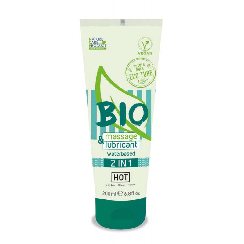 HOT Lubrifiant pe Baza de Apa&Gel de Masaj BIO 200 ml