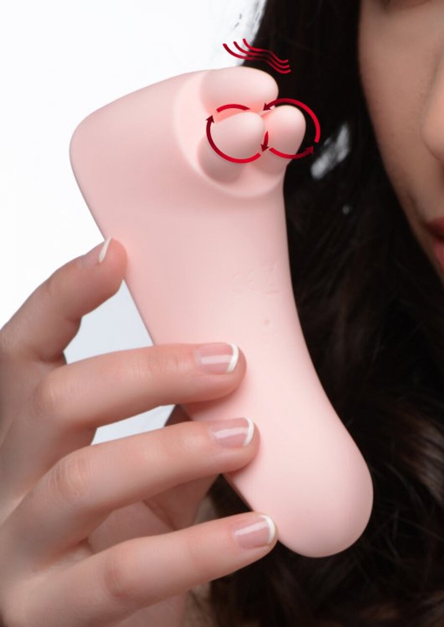Inmi Stimulator Clitoris Fondle Vibration&Massage 5 Viteze Silicon USB Roz