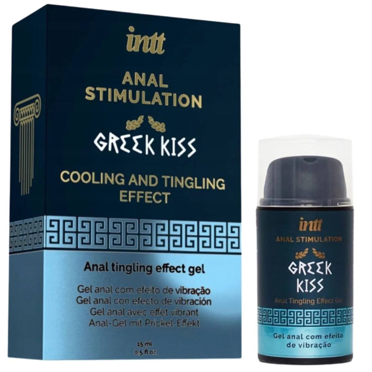INTT Cosmetics Gel Anal cu Efect Vibrator Greek Kiss 15 ml