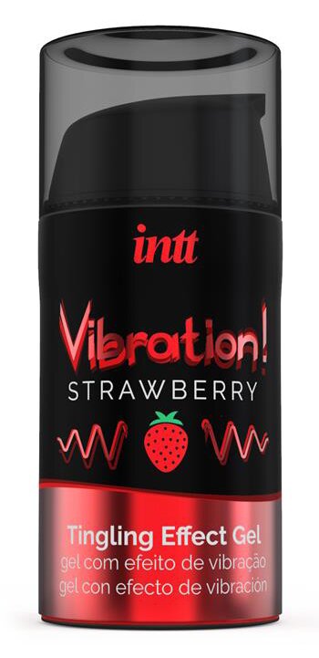 INTT Cosmetics Gel cu Efect Vibrator Aroma Capsuni 15 ml