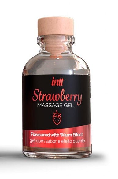 INTT Cosmetics Gel de Masaj cu Efect de Incalzire Aroma Capsuni 30 ml