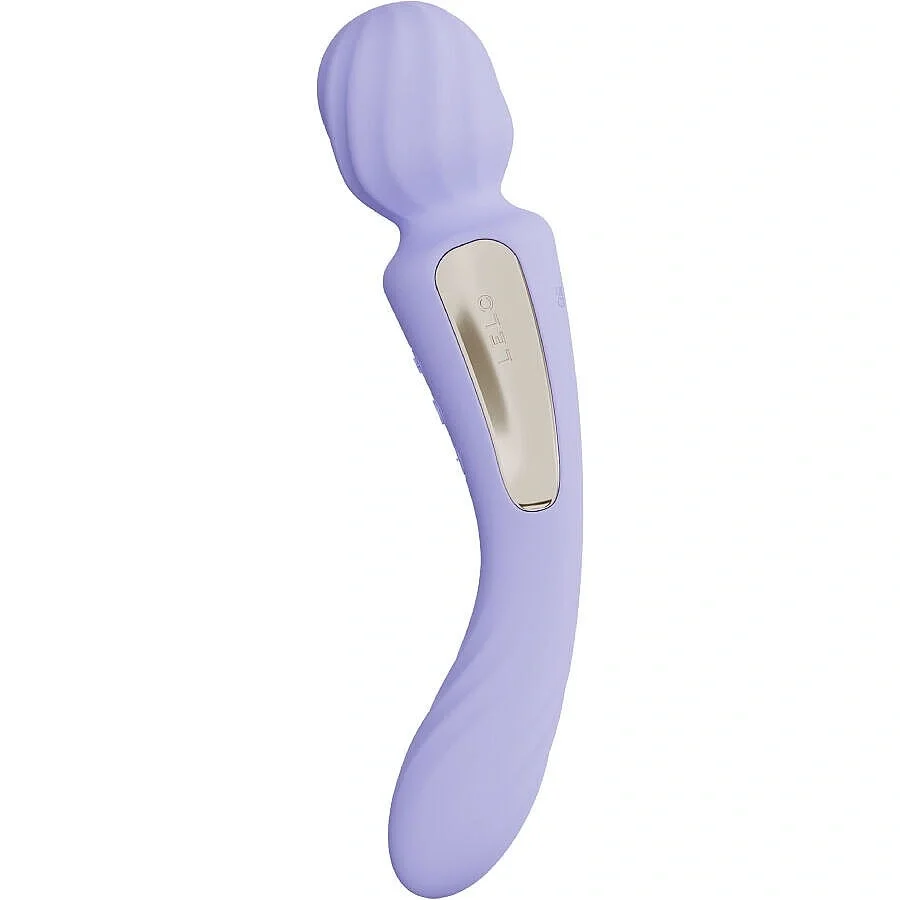 LELO Vibrator Double-Ended Wand SWITCH Aplicatie Mobila Connect Silicon USB Mov 21.7 cm