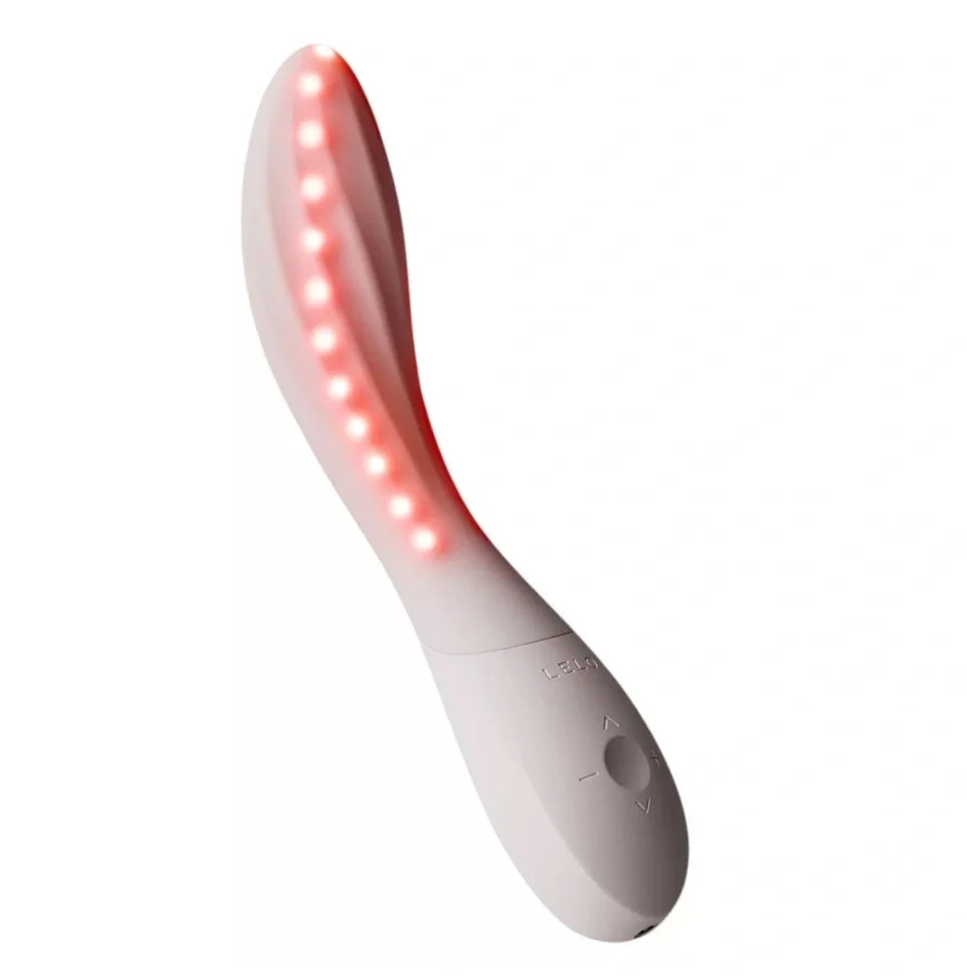 LELO Vibrator MONA Spectra cu Lumina LED Control Aplicatie Mobila Silicon USB Alb 19.5 cm