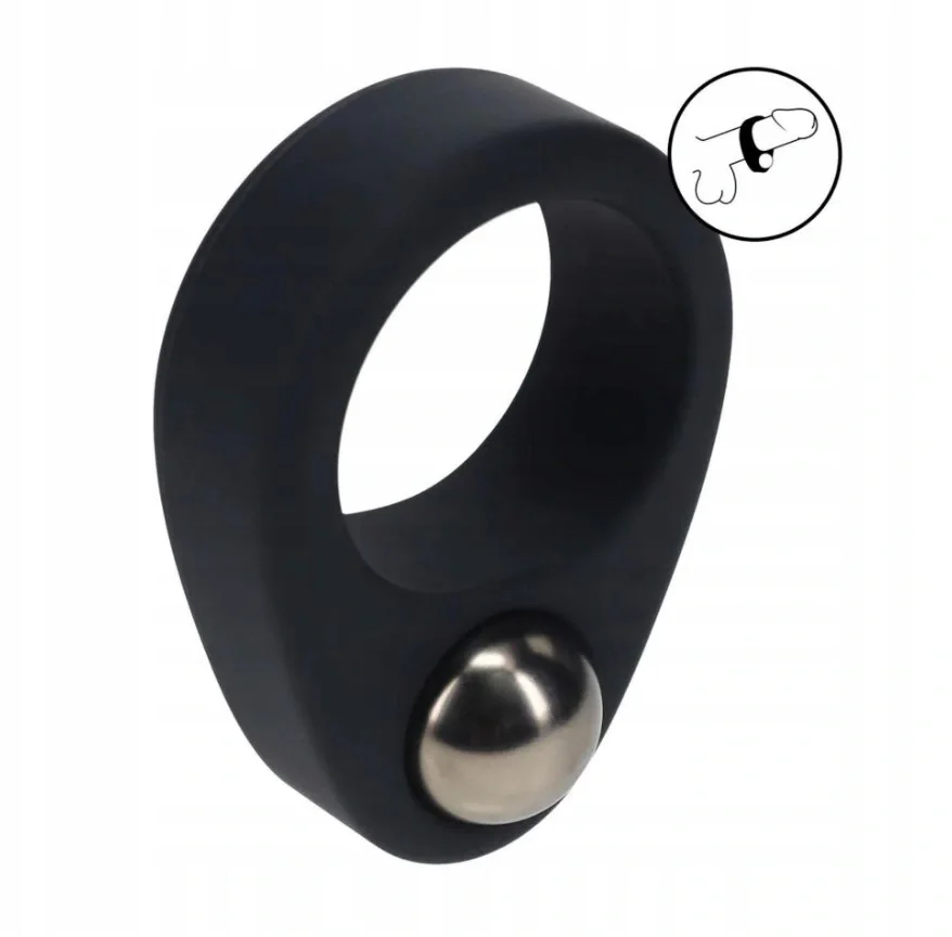 LEVELZ Inel de Penis Single Weighted Ball Silicon Negru 78 gr