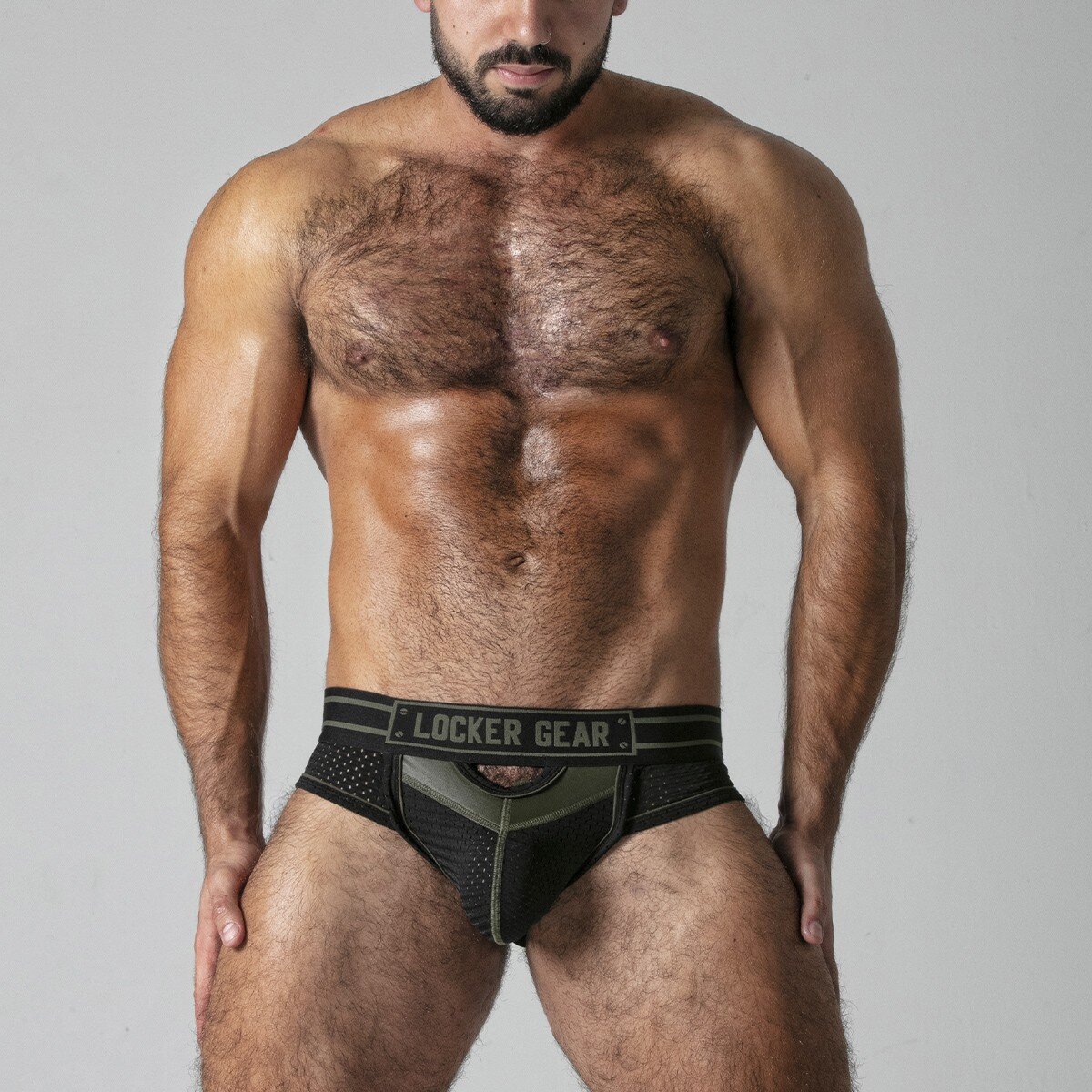 Locker Gear Bikini Suspensor Watch It Hard Brief Kaki Marimea 46-S