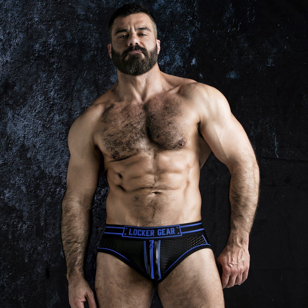 Locker Gear Bikini Suspensori Massive Josh Brief Albastru Marimea 36-S