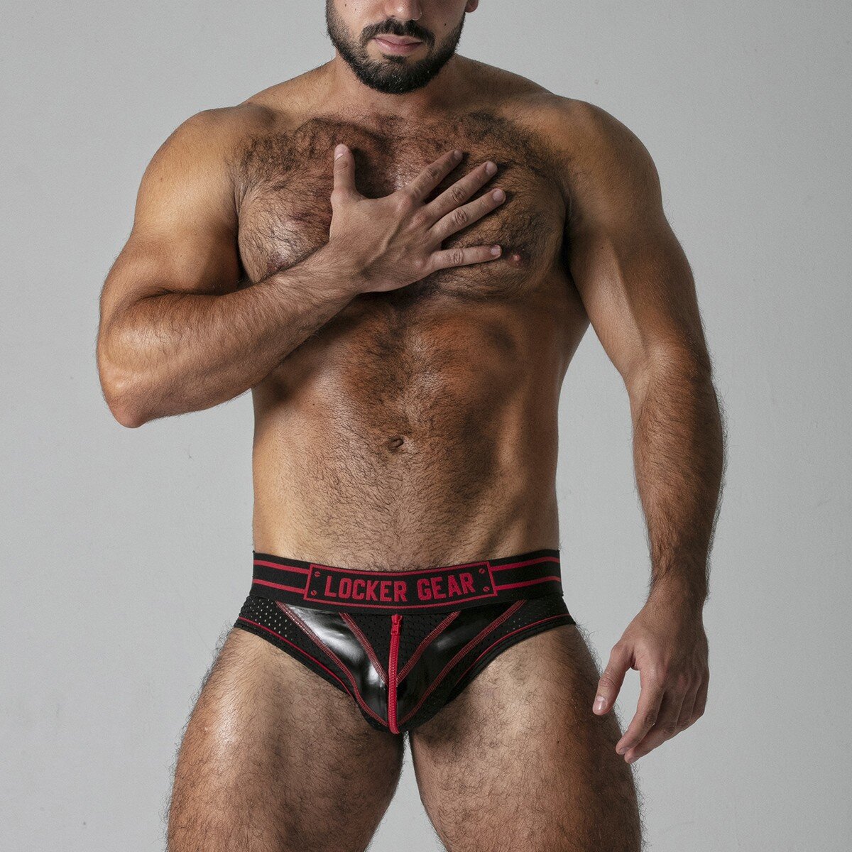 Locker Gear Bikini Suspensori Massive Rude Brief Rosu Marimea 36-S
