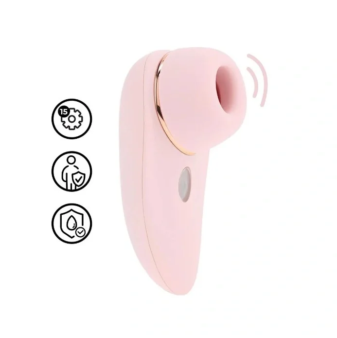 Loveline Stimulator Aurie 15 Moduri Tapare 2 Accesorii Interschimbabile Silicon si ABS USB Magnetic Roz 12 cm