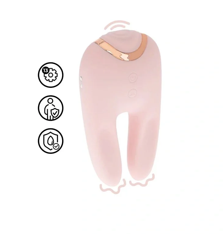 Loveline Stimulator Bonnie Double-Ended 13 Moduri Tapare Silicon USB Roz 11 cm