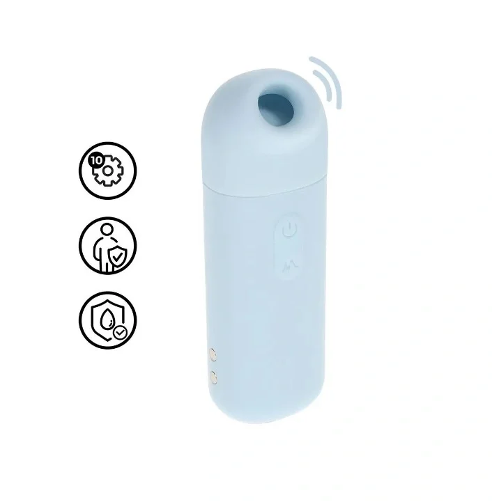 Loveline Stimulator Clitoris Sweetie 10 Moduri Tapare ABS si Silicon USB Magnetic Albastru 8.8 cm