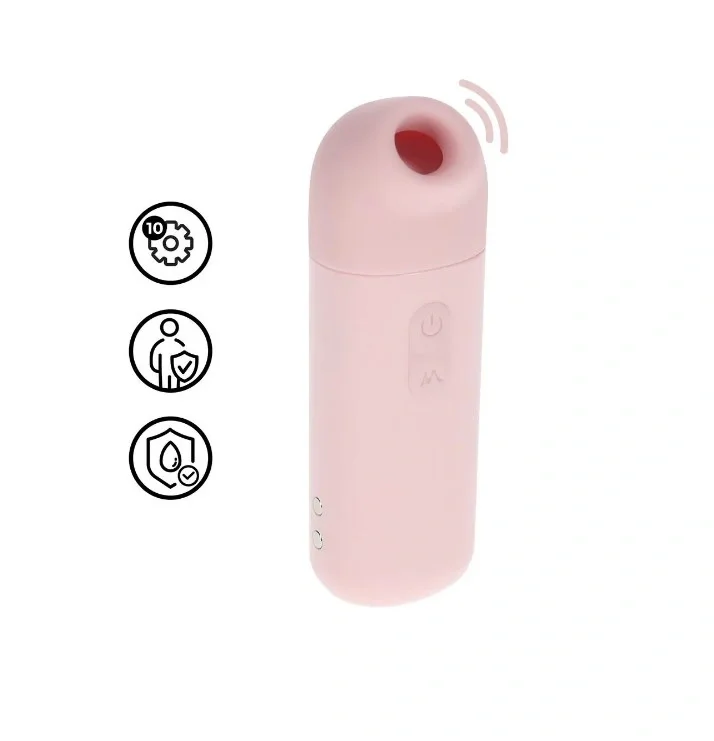 Loveline Stimulator Clitoris Sweetie 10 Moduri Tapare ABS si Silicon USB Magnetic Roz 8.8 cm