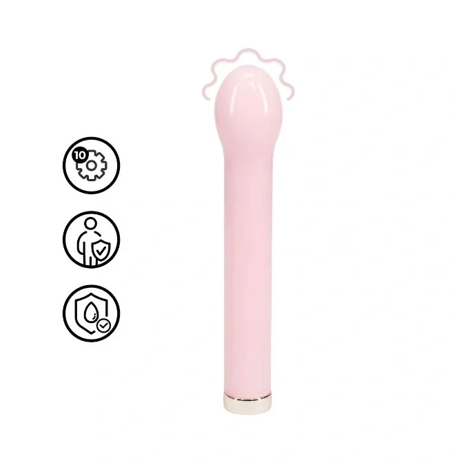 Loveline Vibrator Bulb Shaped Glass 10 Moduri Vibratii Sticla USB Magnetic Roz 18 cm