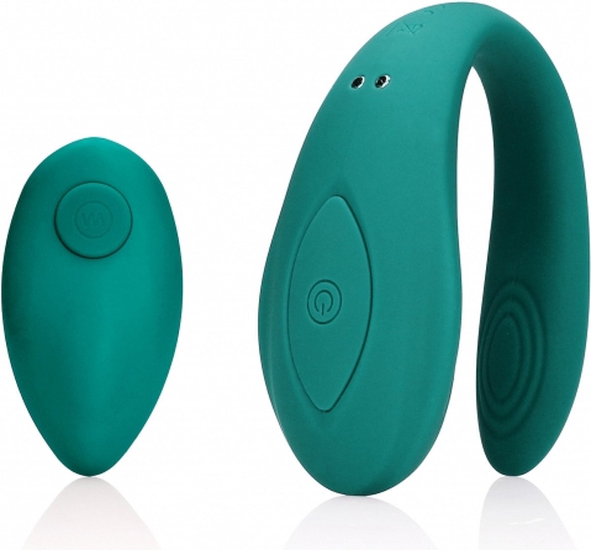 Loveline Vibrator Cuplu 10 Moduri Vibratii Remote Control Silicon USB Verde