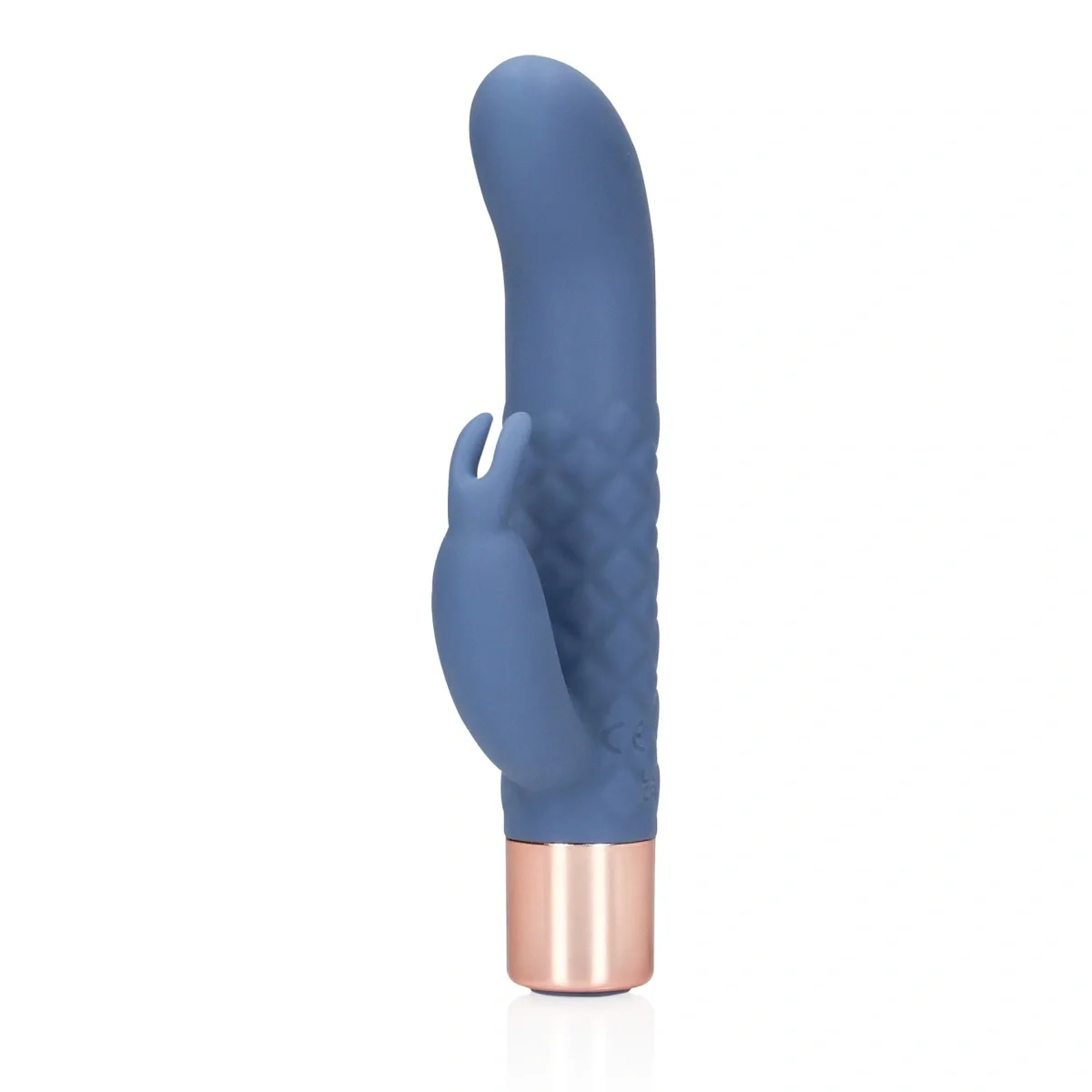 Loveline Vibrator Iepuras Mini Rabbit 10 Moduri Vibratii Silicon USB Albastru 14.3 cm