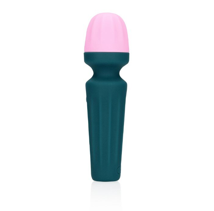Loveline Vibrator Masaj Mini Wand Ancient Sea 7 Moduri Vibratii Silicon USB Verde 11 cm
