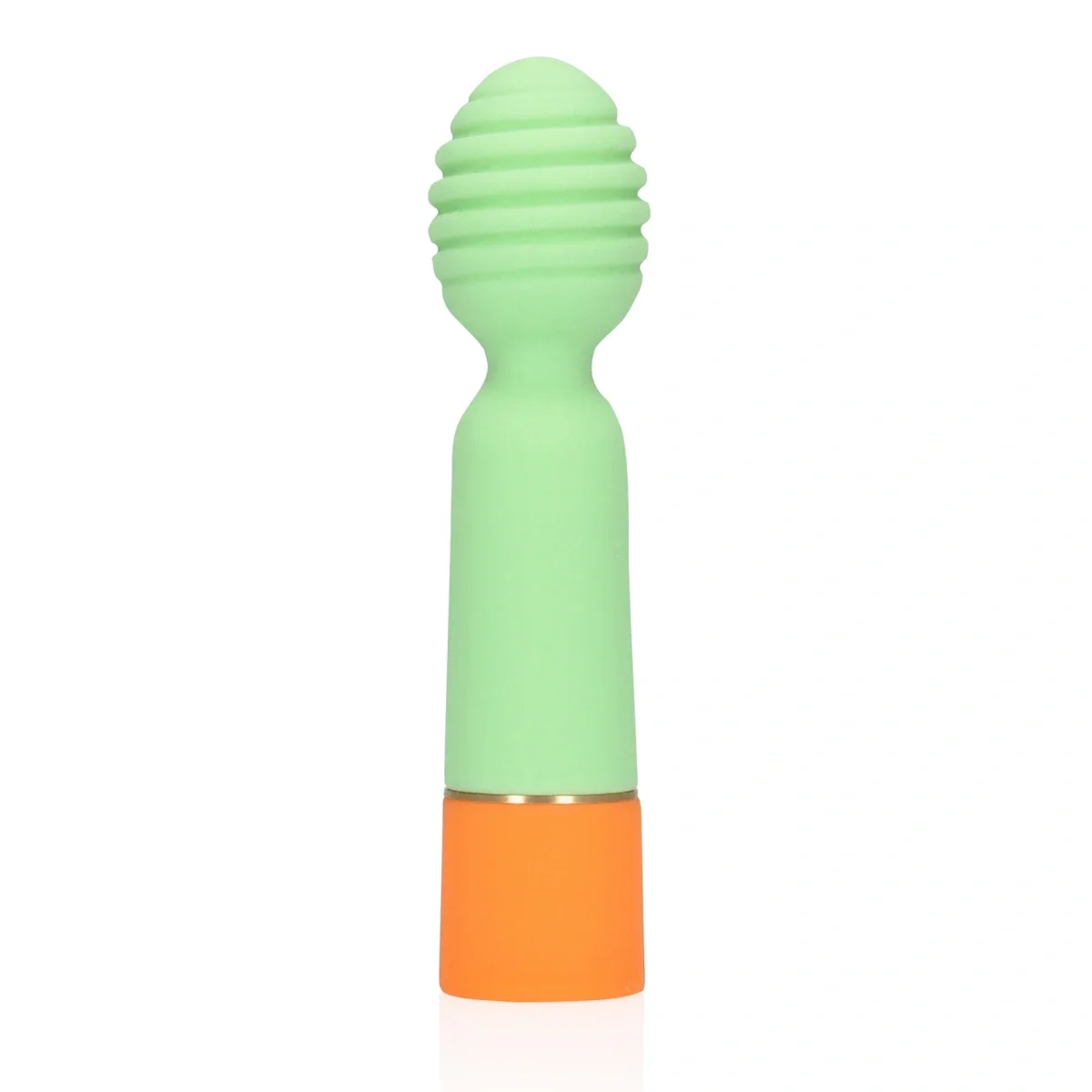 Loveline Vibrator Masaj Ribbed Mini Vibrator 10 Moduri Vibratii Silicon USB Verde 12.2 cm