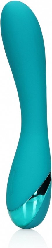 Loveline Vibrator Punctul G 10 Moduri Vibratii Silicon USB Turcoaz 19.5 cm