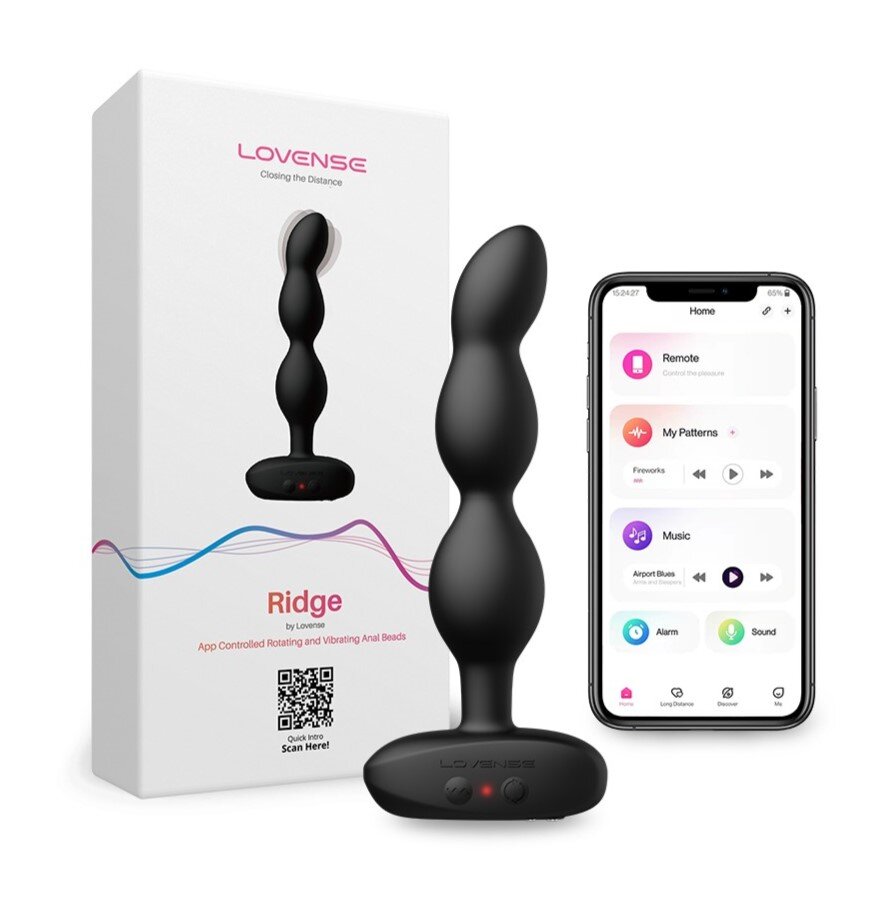 Lovense Stimulator Ridge Bluetooth Control Free App Silicon Negru