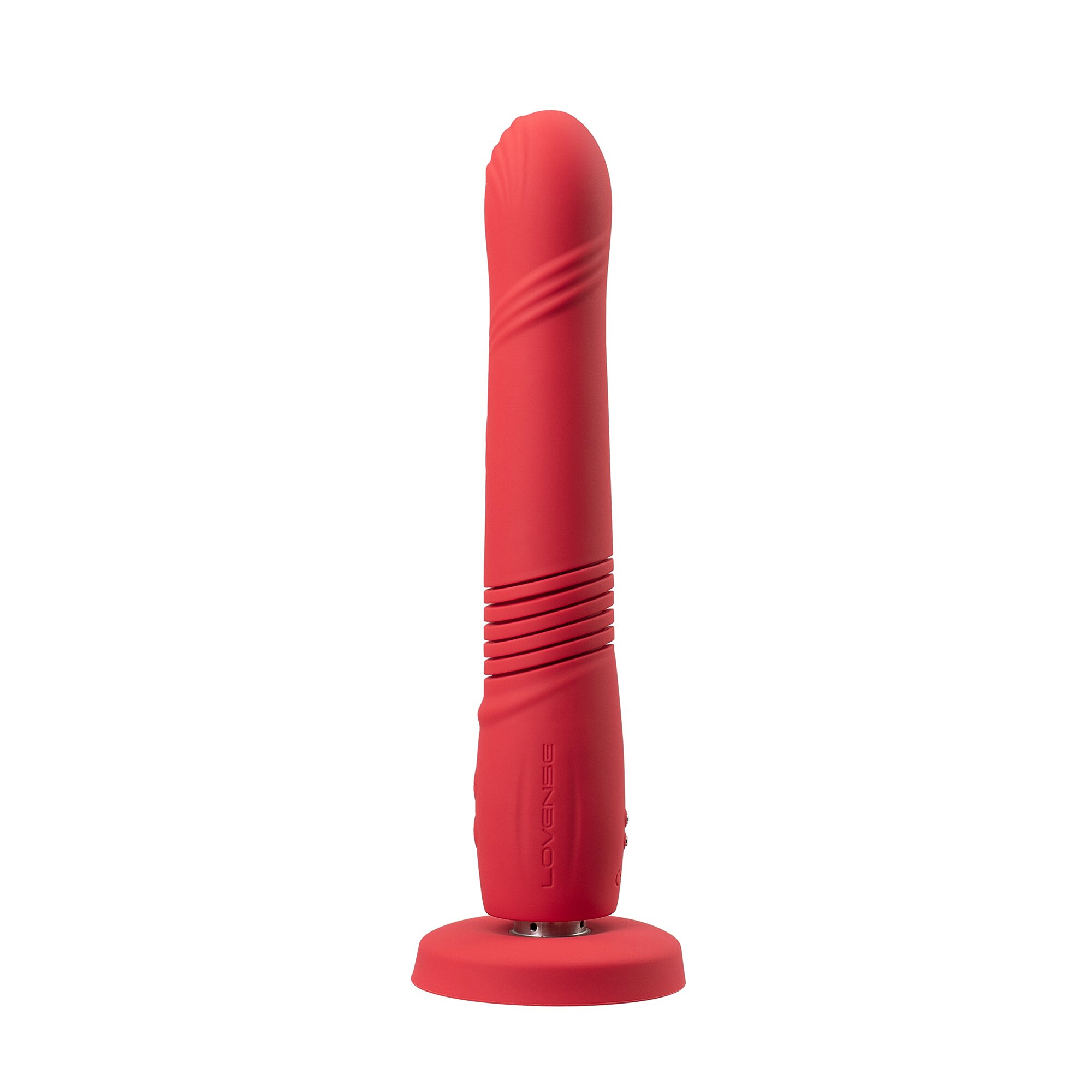 Lovense Vibrator Gravity Thursting Bluetooth Control Free App Silicon Rosu 25.9 cm